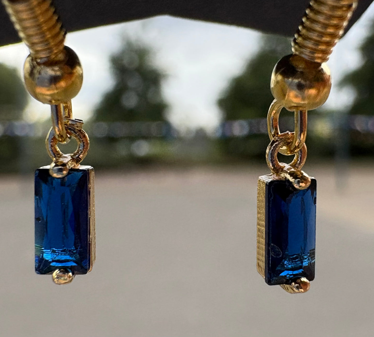 Ocean blue Droplet Earrings