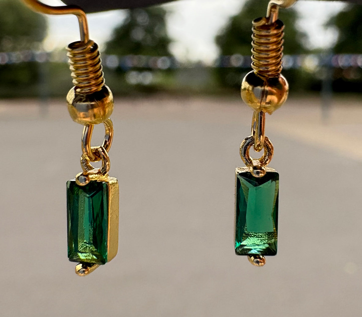 Emerald Droplet Earrings