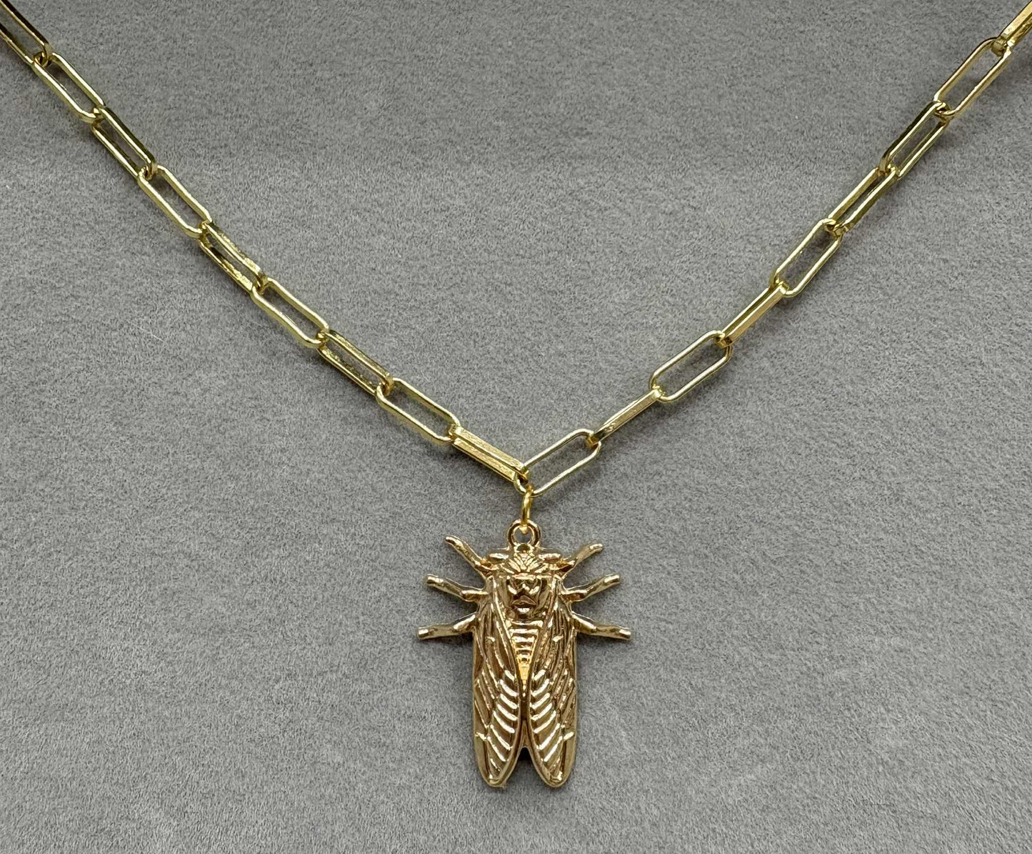 Golden Cicada Necklace