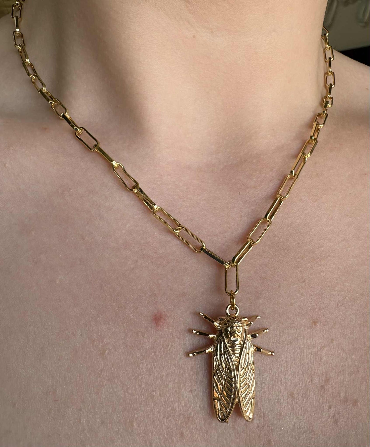 Golden Cicada Necklace