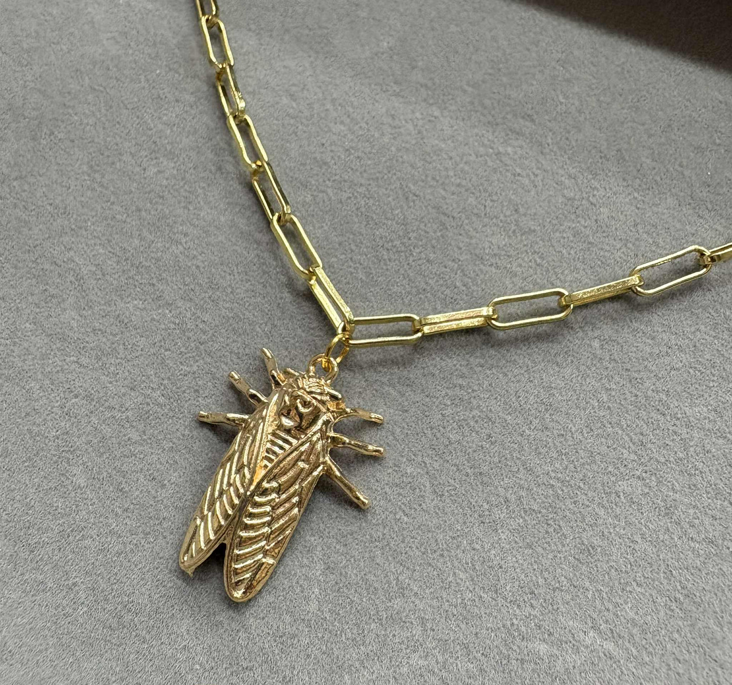 Golden Cicada Necklace
