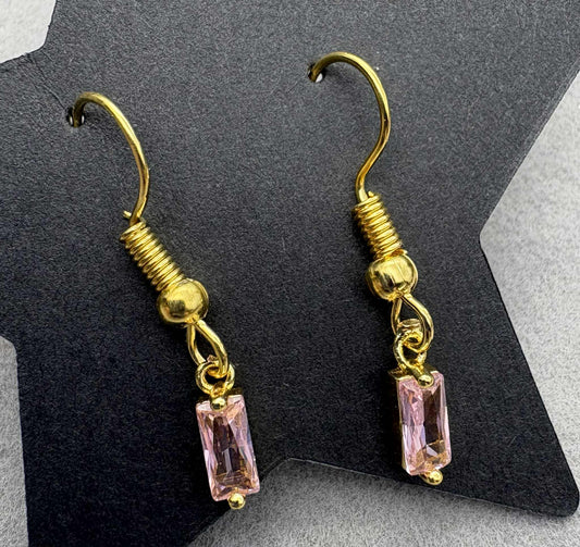 Baby Pink Droplet Earrings