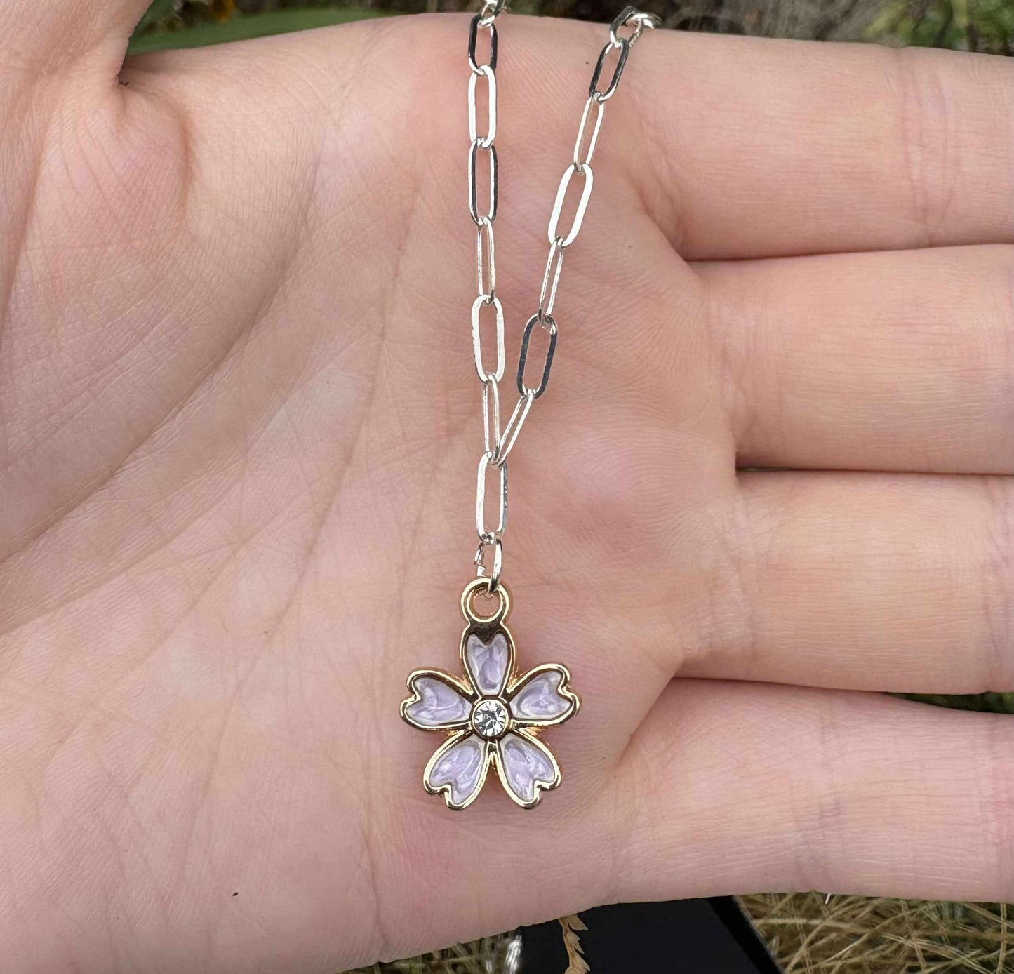 Pretty In Pink Flower Necklace