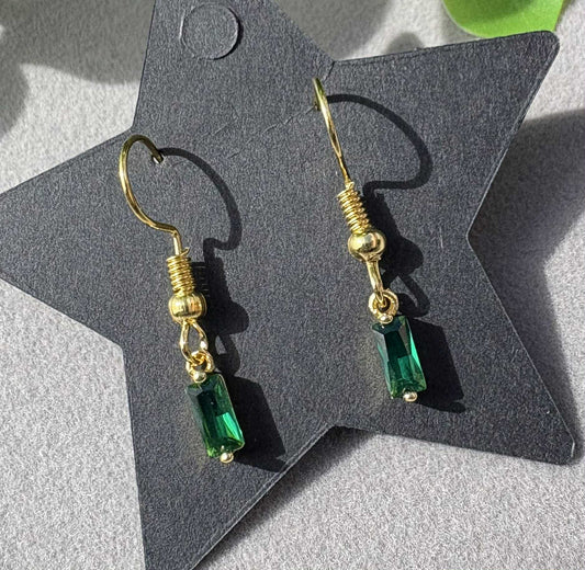 Emerald Droplet Earrings