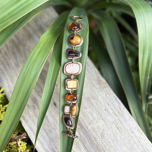 Gold vintage Gemstone Bracelet