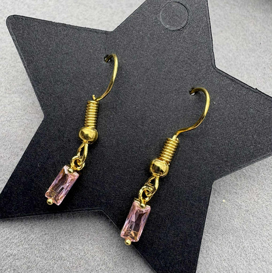 Baby Pink Droplet Earrings